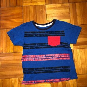 Blue and Red Kids Striped T-Shirt